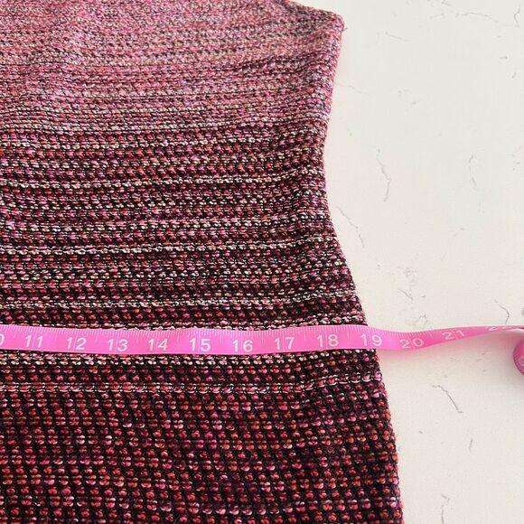 St. John Dress burgundy and Black Sleeveless Knit Dress size 12 - Picture 9 of 9